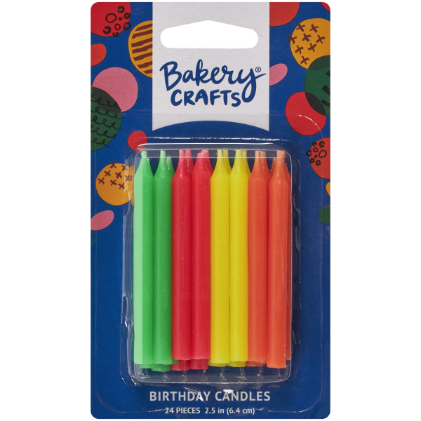 Small Neon Smooth & Spiral Candles
