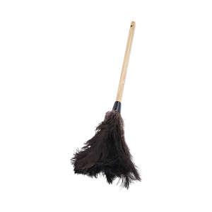 Boardwalk, Professional Ostrich Feather Duster, 10" Handle, Ostrich Feather, Black, 10 in