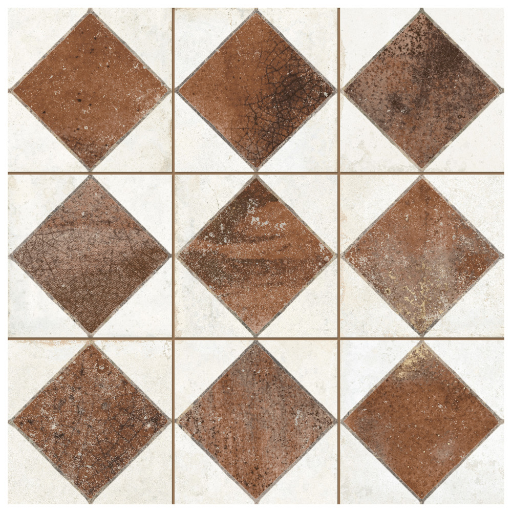 Kings Arles Brown 13 in. x 13 in. Ceramic Floor and Wall Tile
