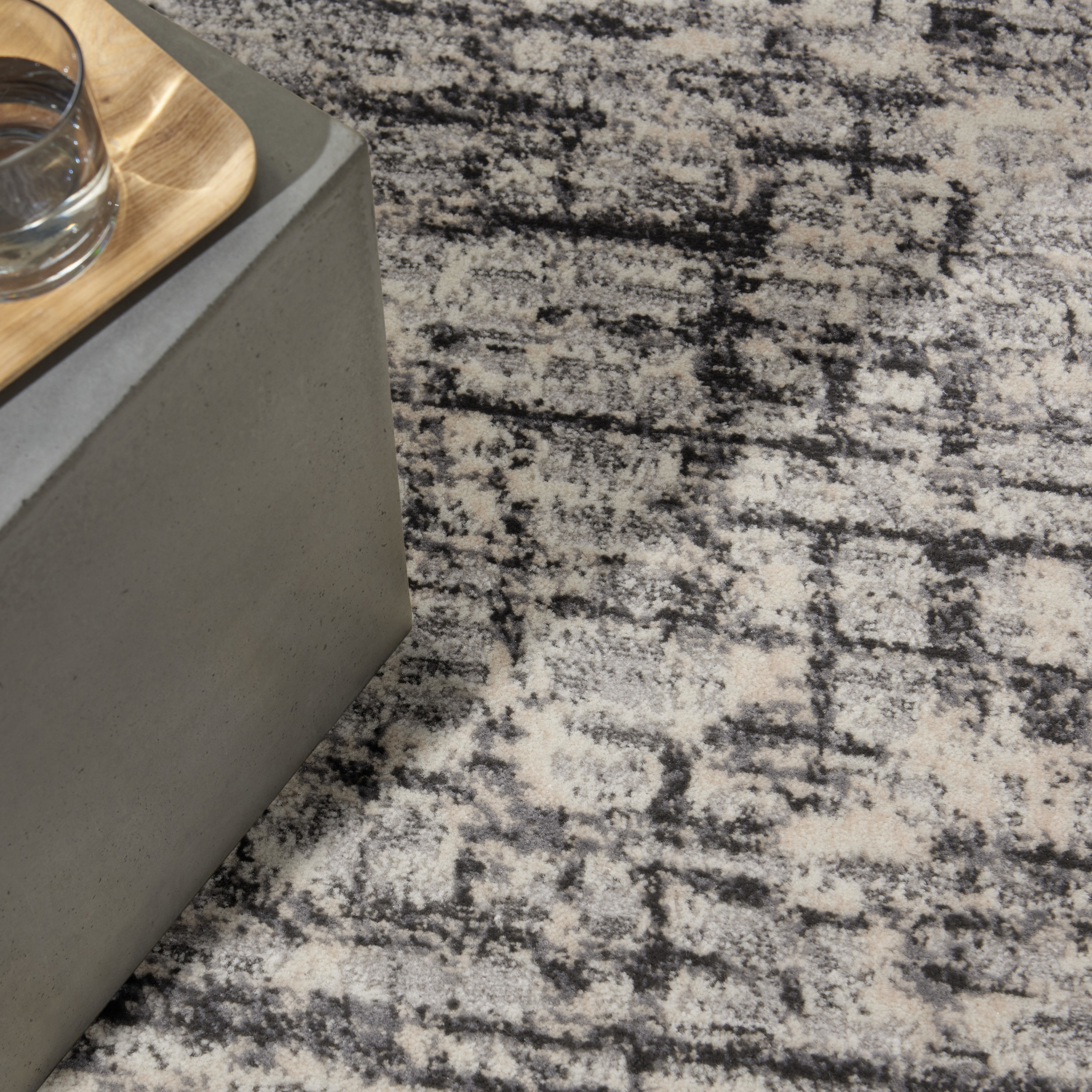 Calvin Klein CK950 Rush 2'3" x 10' Ivory Grey Modern Indoor Rug