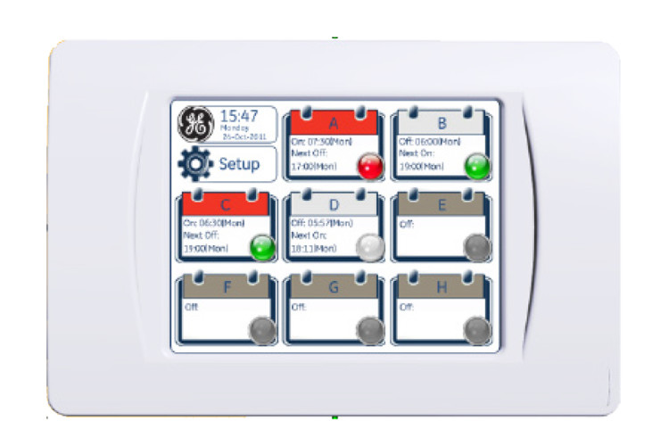 CLCDLS touchscreen scheduler for LightSweep Lighting Control Panels