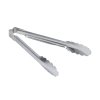 9 ½-inch heavy-duty stainless steel one-piece scalloped tongs