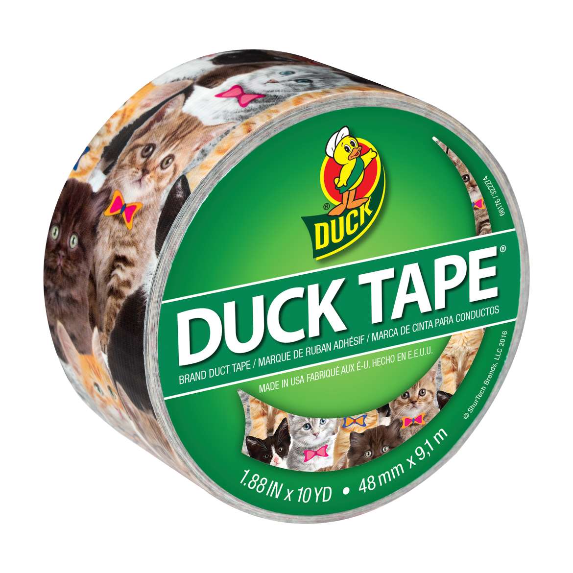 Printed Duck Tape® Brand Duct Tape - Kitty Kitty, 1.88 in. x 10 yd. Image
