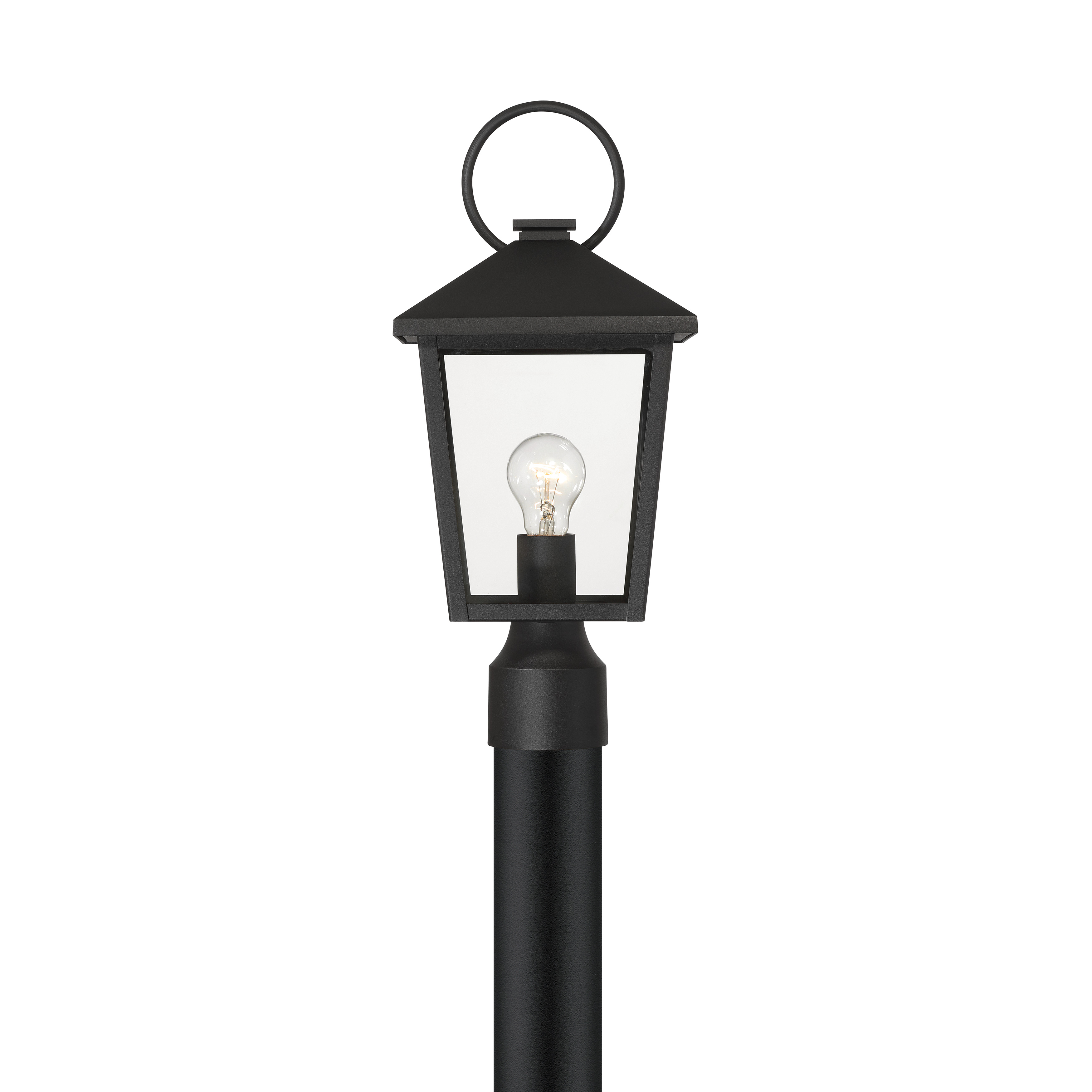 1-Light Outdoor Post Mount - Sand Coal Black with Clear Glass - alternate view