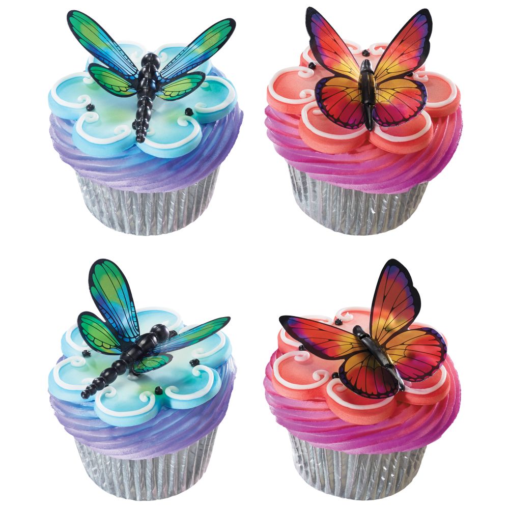 Image Cake Dragonfly and Butterfly