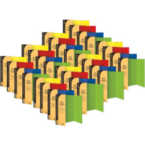 Tri-Fold Corrugated Presentation Board, 36" x 48", Assorted Colors, Pack of 24