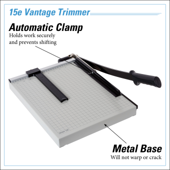 Dahle Vantage® 15e Trimmer InfoGraphic - Metal Base