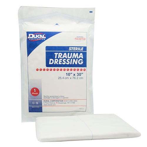 Dukal™ Sterile Trauma Dressing, 10 x 30 Inch, 1-Ply
