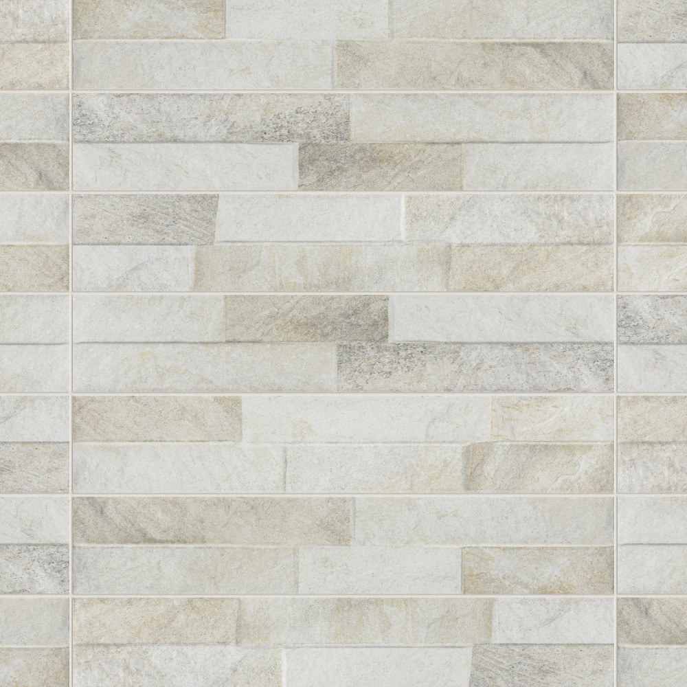 Ordino White 3.25x17.5 Rectangle Porcelain Wall Only Digital Pattern