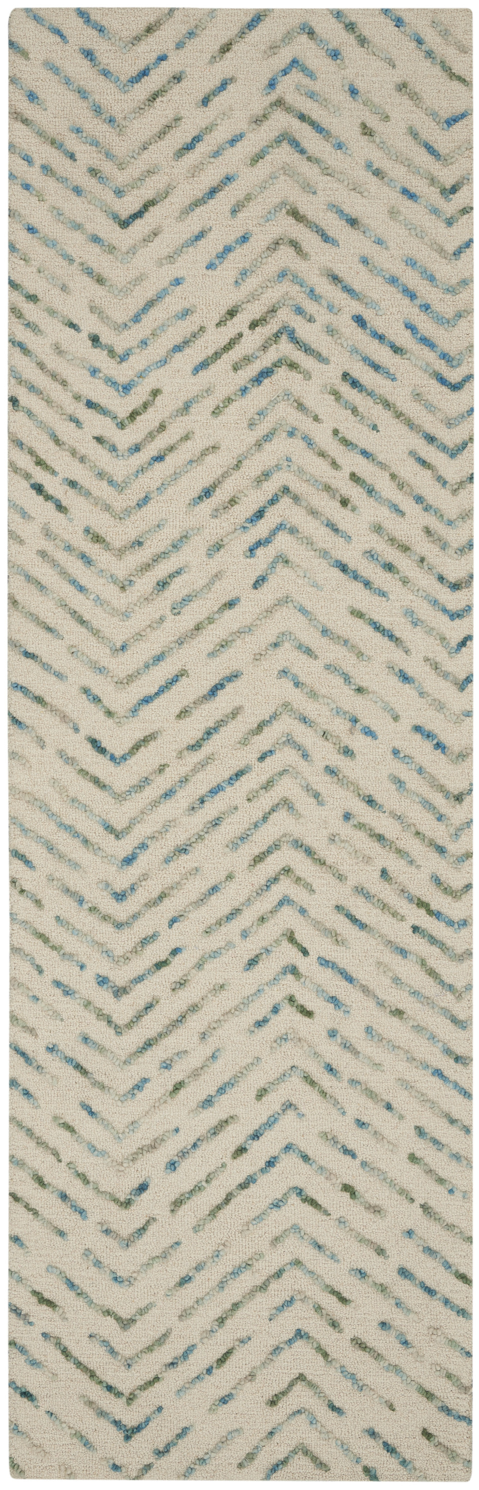 Nourison Colorado 2'3" x 7'6" Ivory Green Modern Indoor Rug