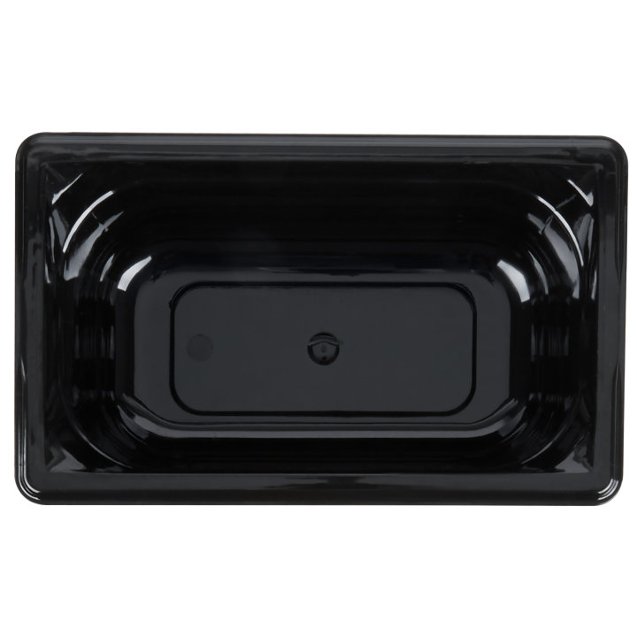 Fourth-size 4-inch-deep Super Pan® high-temperature plastic pan in black