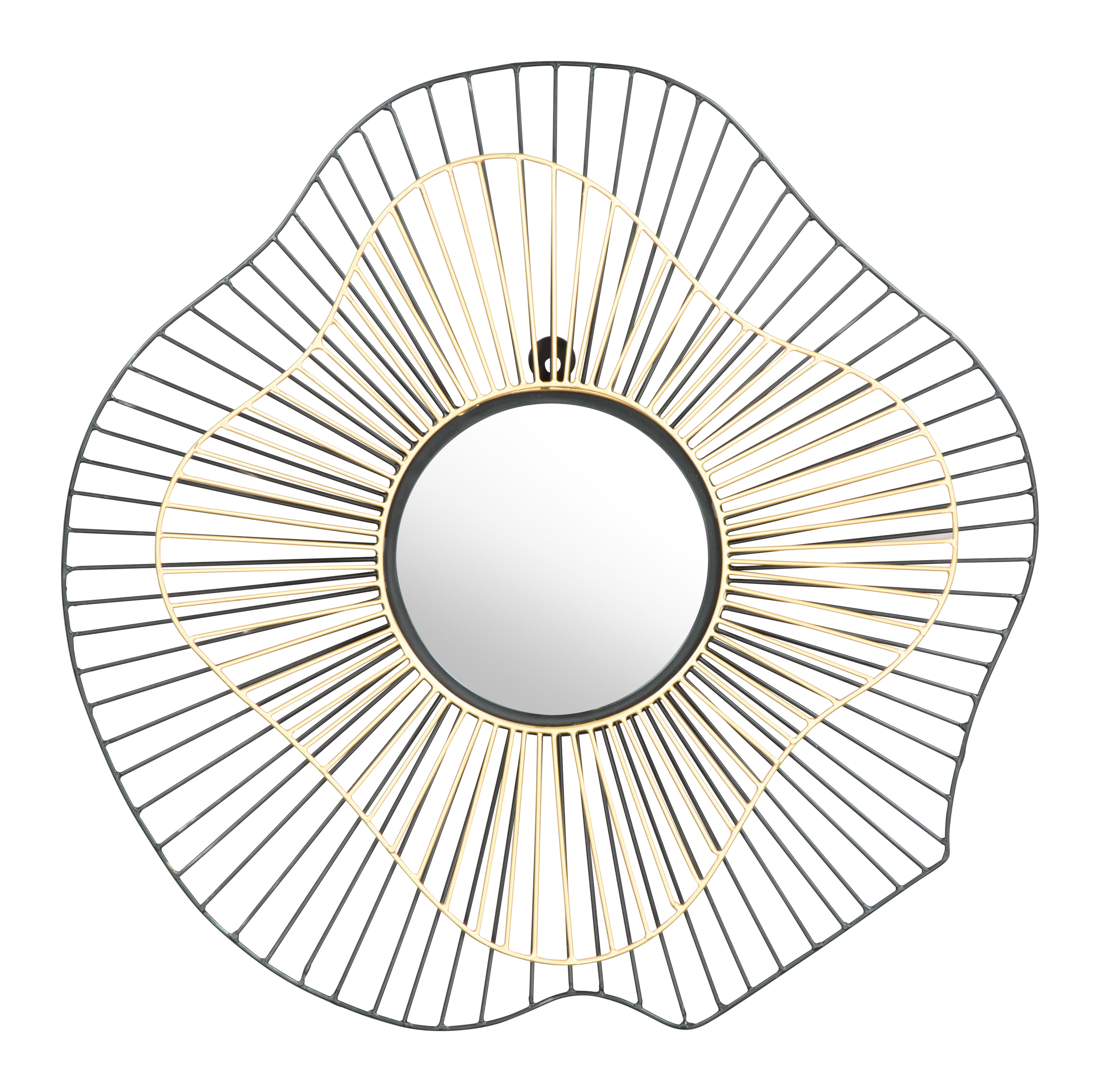 Comet Round Mirror Black & Gold product image