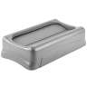 Rubbermaid Commercial, Slim Jim, Square, Resin, 23 gal, Gray, Receptacle Lid