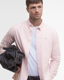 Striped Oxford Tailored Long-Sleeved Shirt Classic Pink