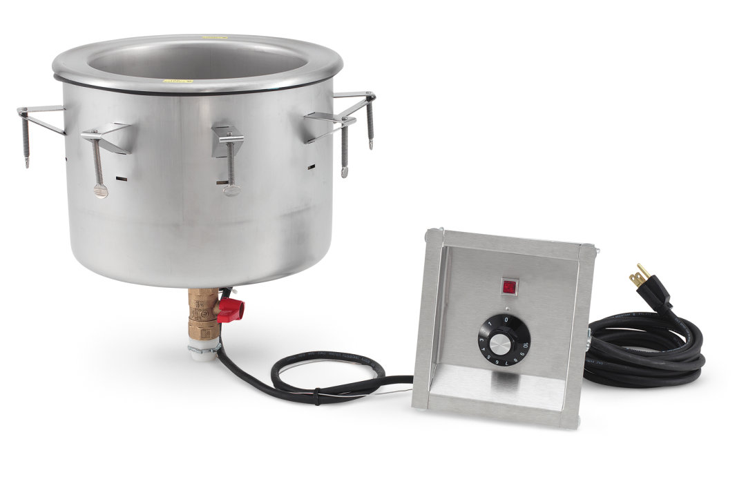7-quart 120-volt round modular soup drop-in hot well with thermostatic controls