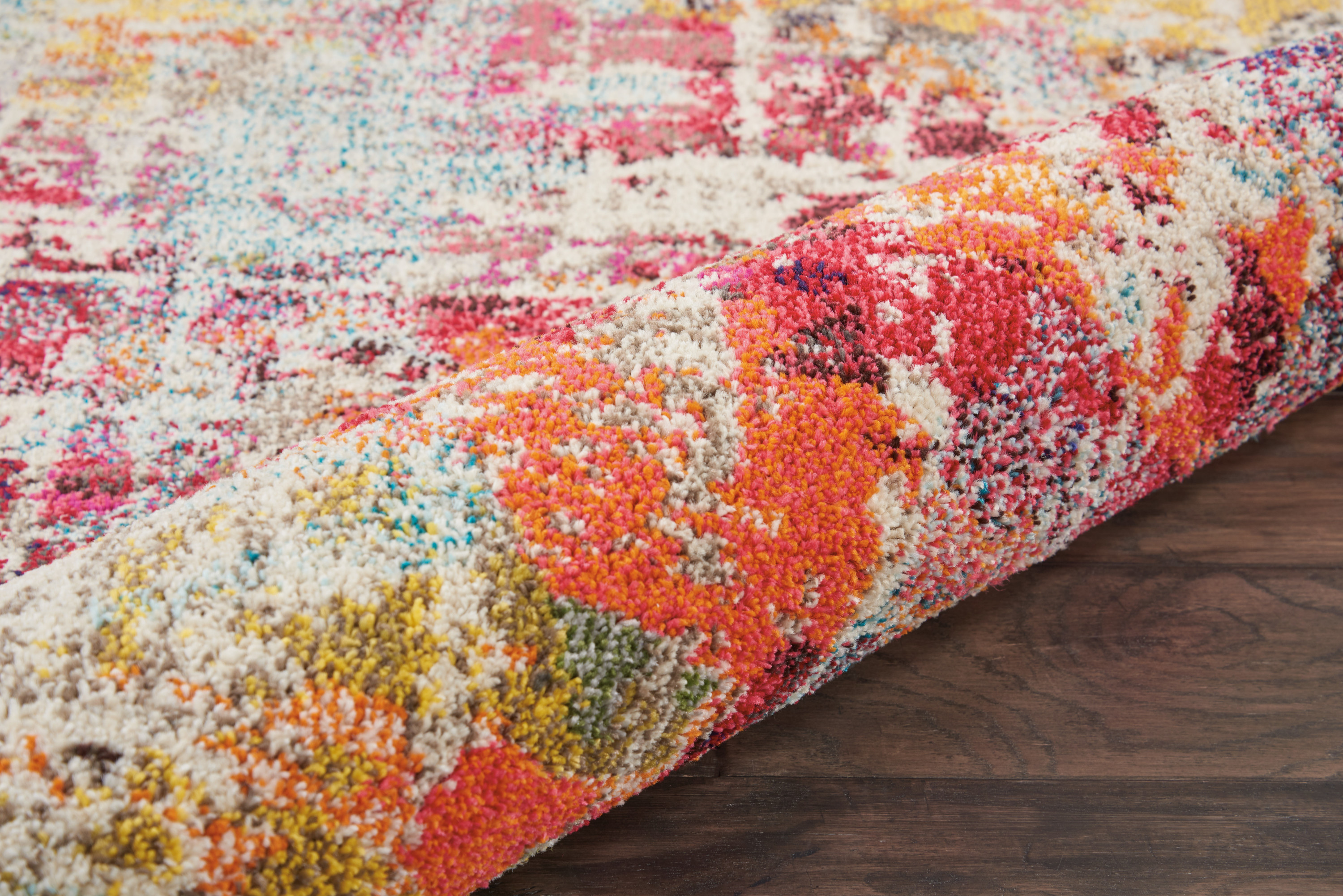 Nourison Celestial 5'3" x 7'3" Pink Multicolor Modern Indoor Rug
