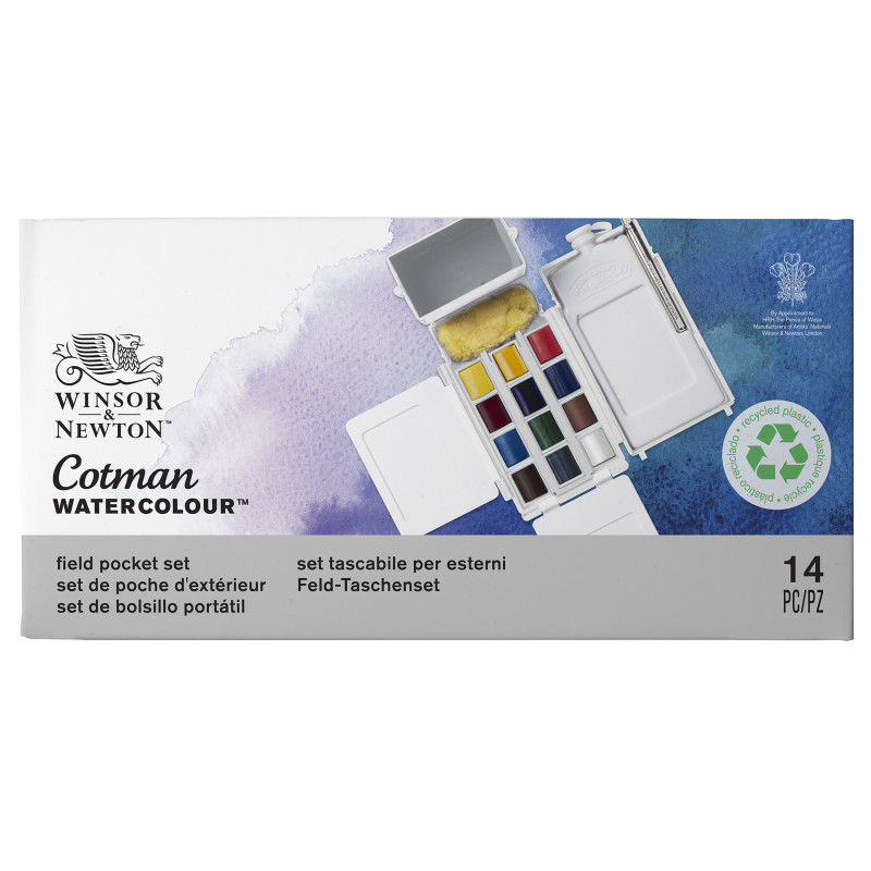 Cotman Watercolor Field Pocket Set, 12 Colors