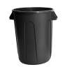 Hillyard, 32 gal, Plastic, Black, Round, Receptacle