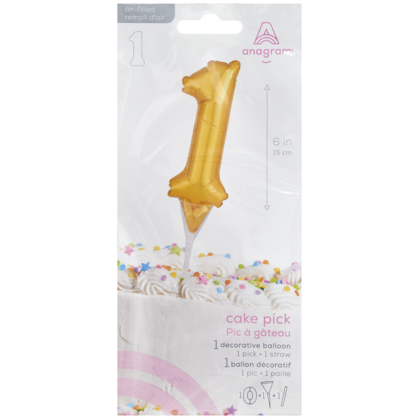 Inflatable Gold Numeral 1 Anagram® Cake Pic