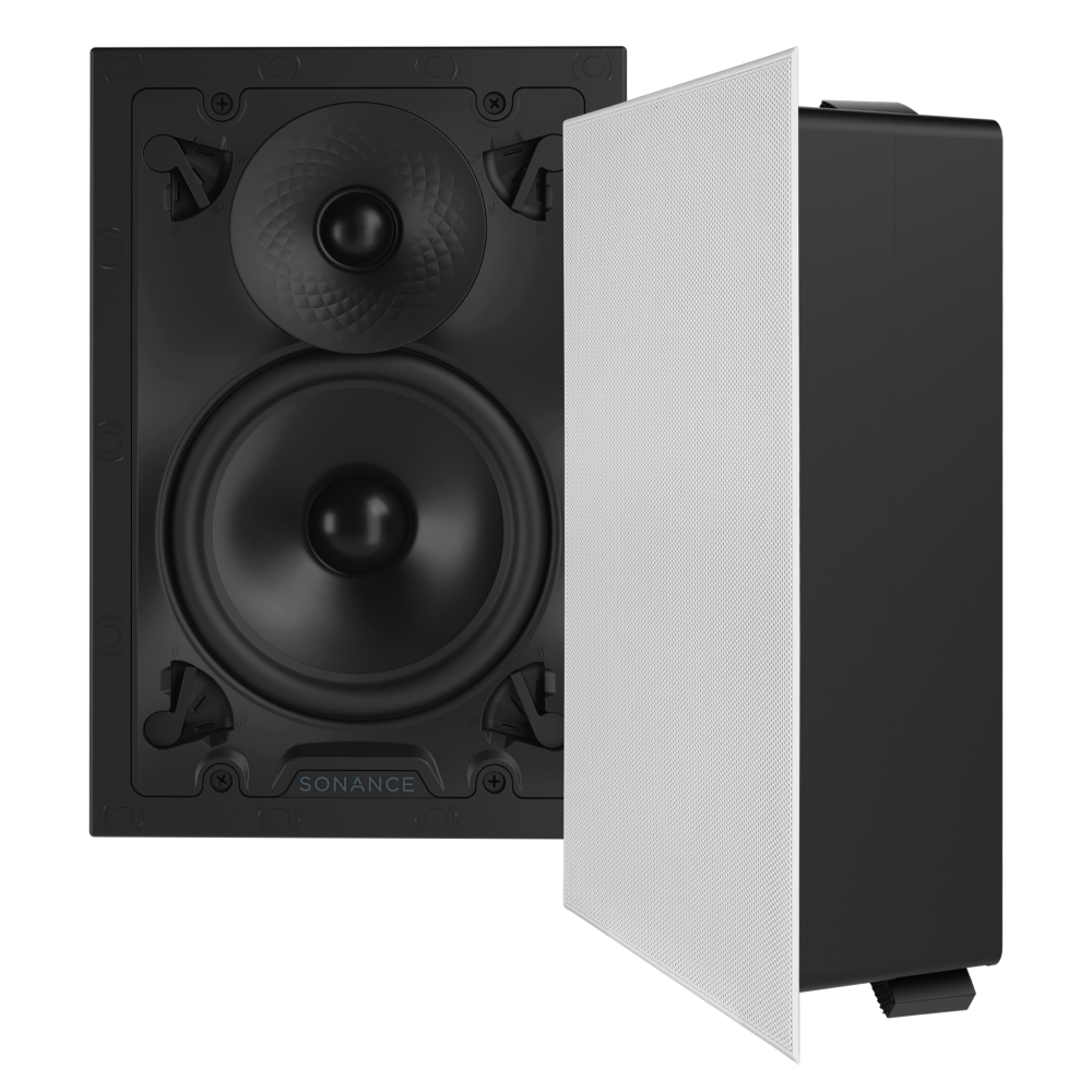 VX62 6" RECTANGLE IN-WALL SPEAKER W/ WHITE MICRO TRIM GRILLE (1 PAIR)