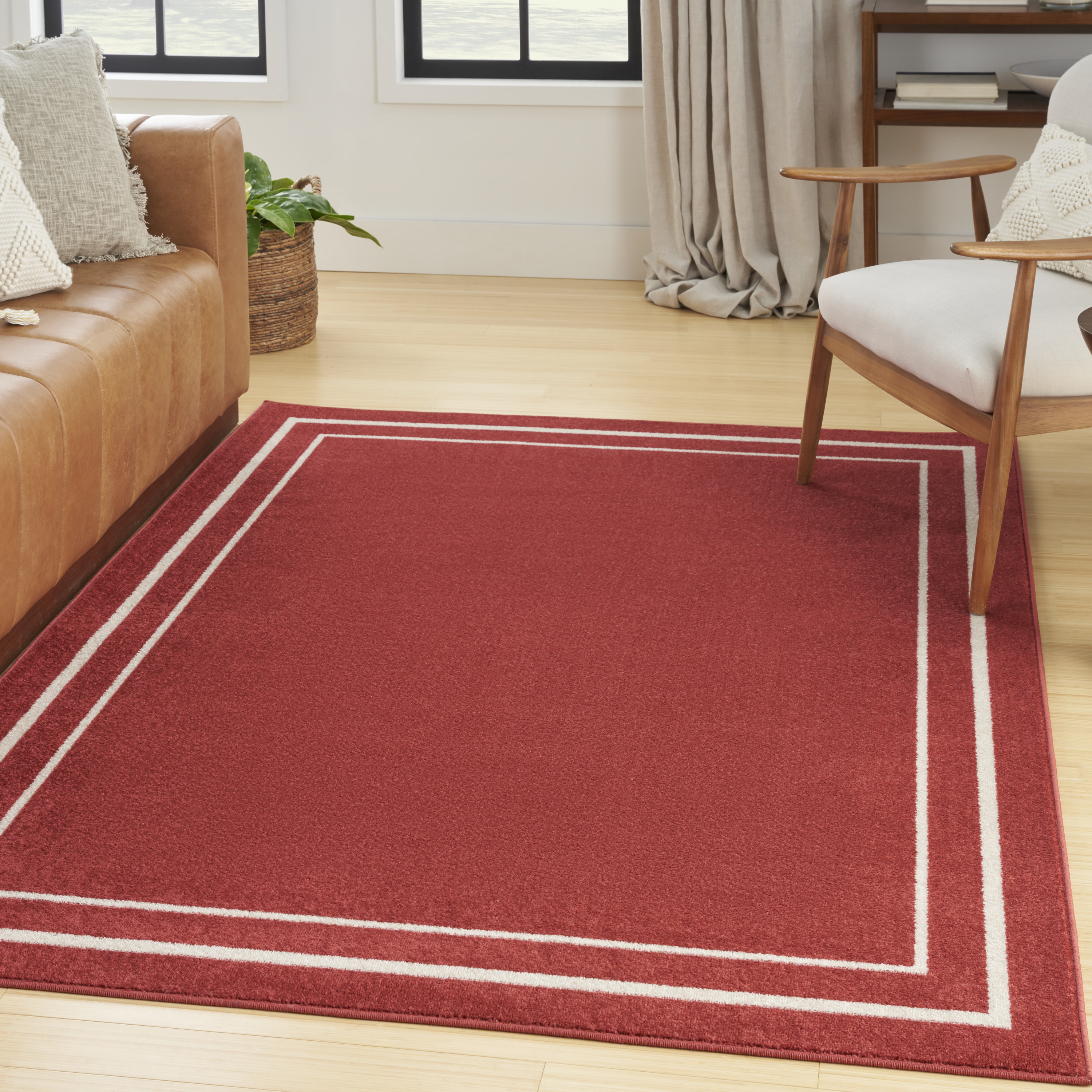 Nourison Nourison Essentials 6' x 9' Brick Ivory Contemporary Rug