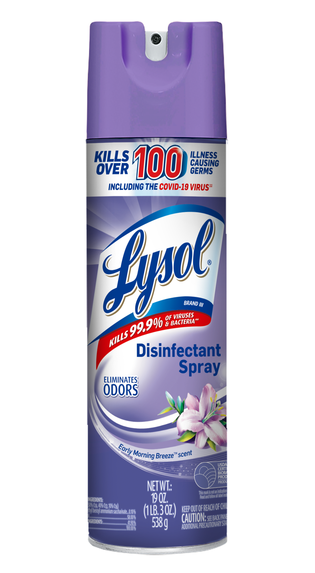 Lysol® Aerosol Desinfectante para Superficies Early Morning Breaze 19 ...