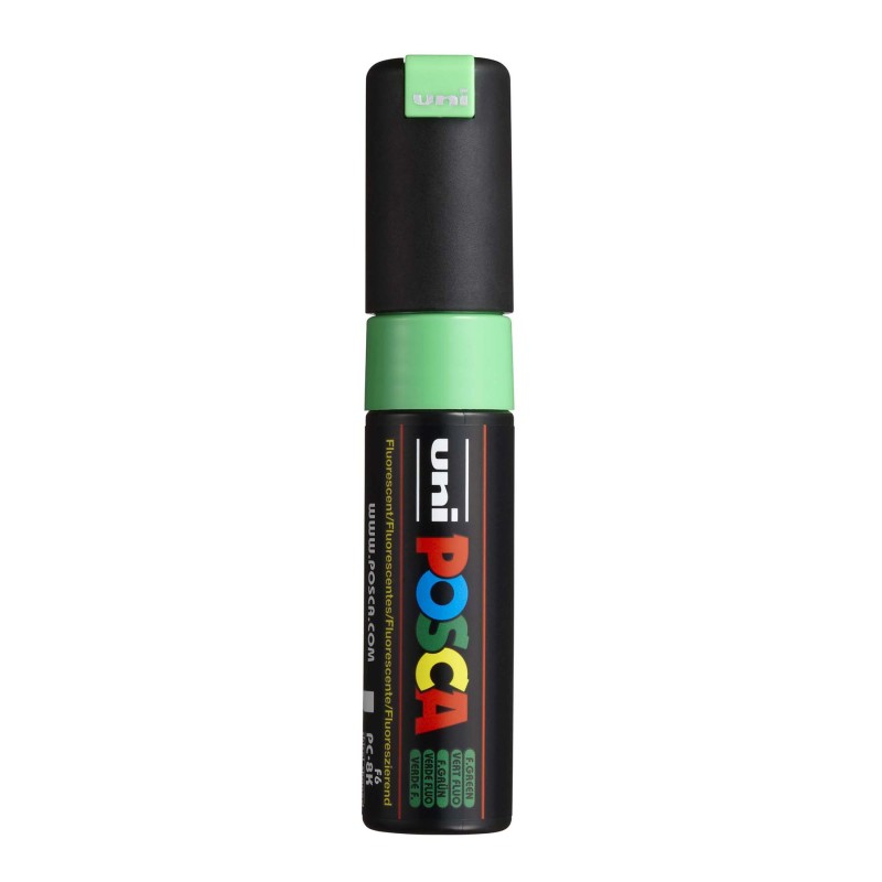 PC-8K Paint Markers, Broad Chisel Tip (8 mm), Fluorescent Green