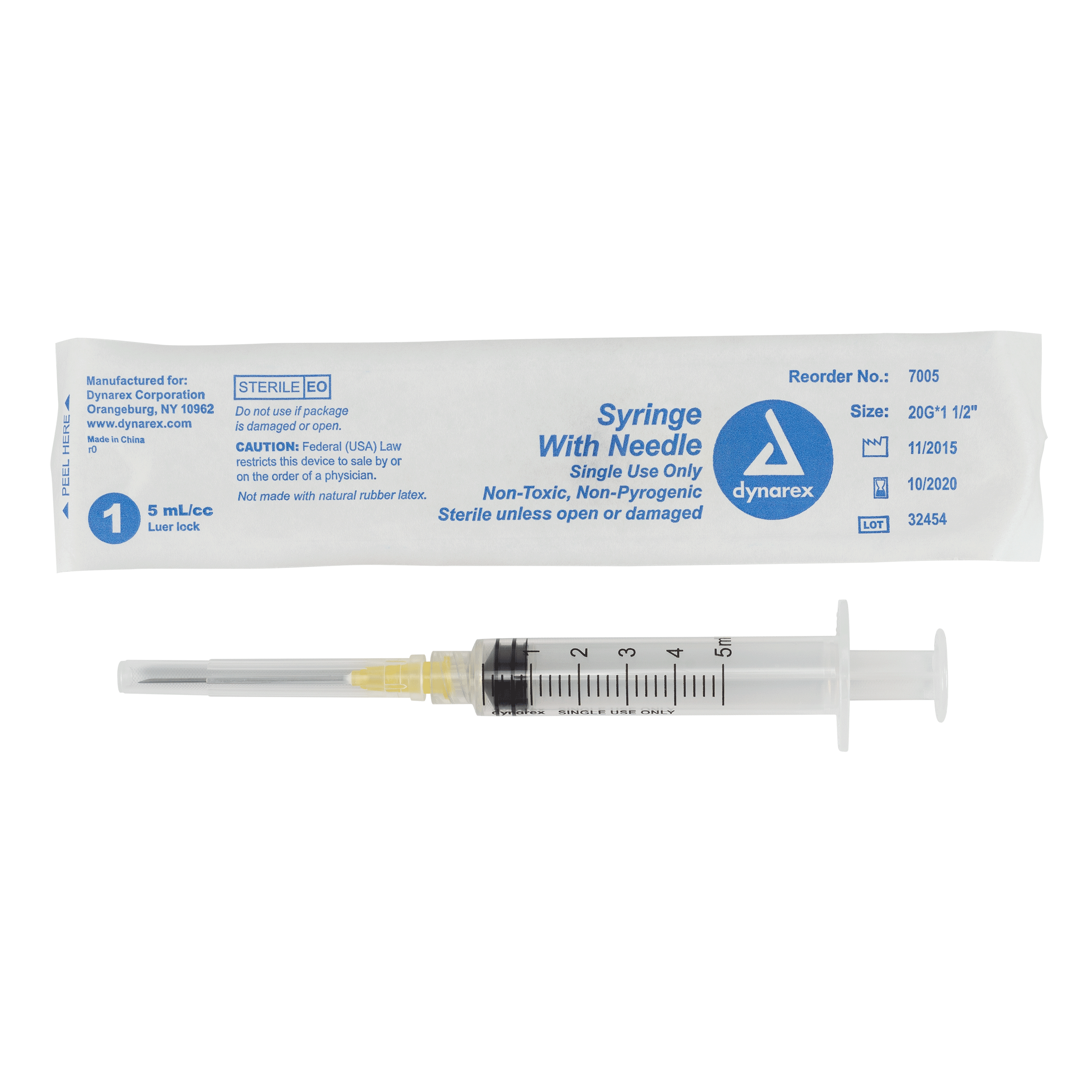 Syringes With Needle - 5cc - 20G, 1.5