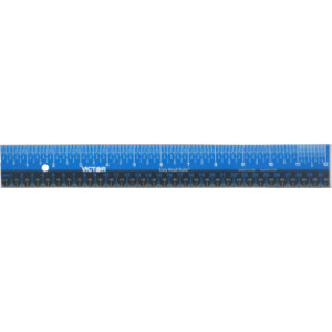 Easy Read&trade; Ruler, Stainless Steel, Blue/Black, 12"