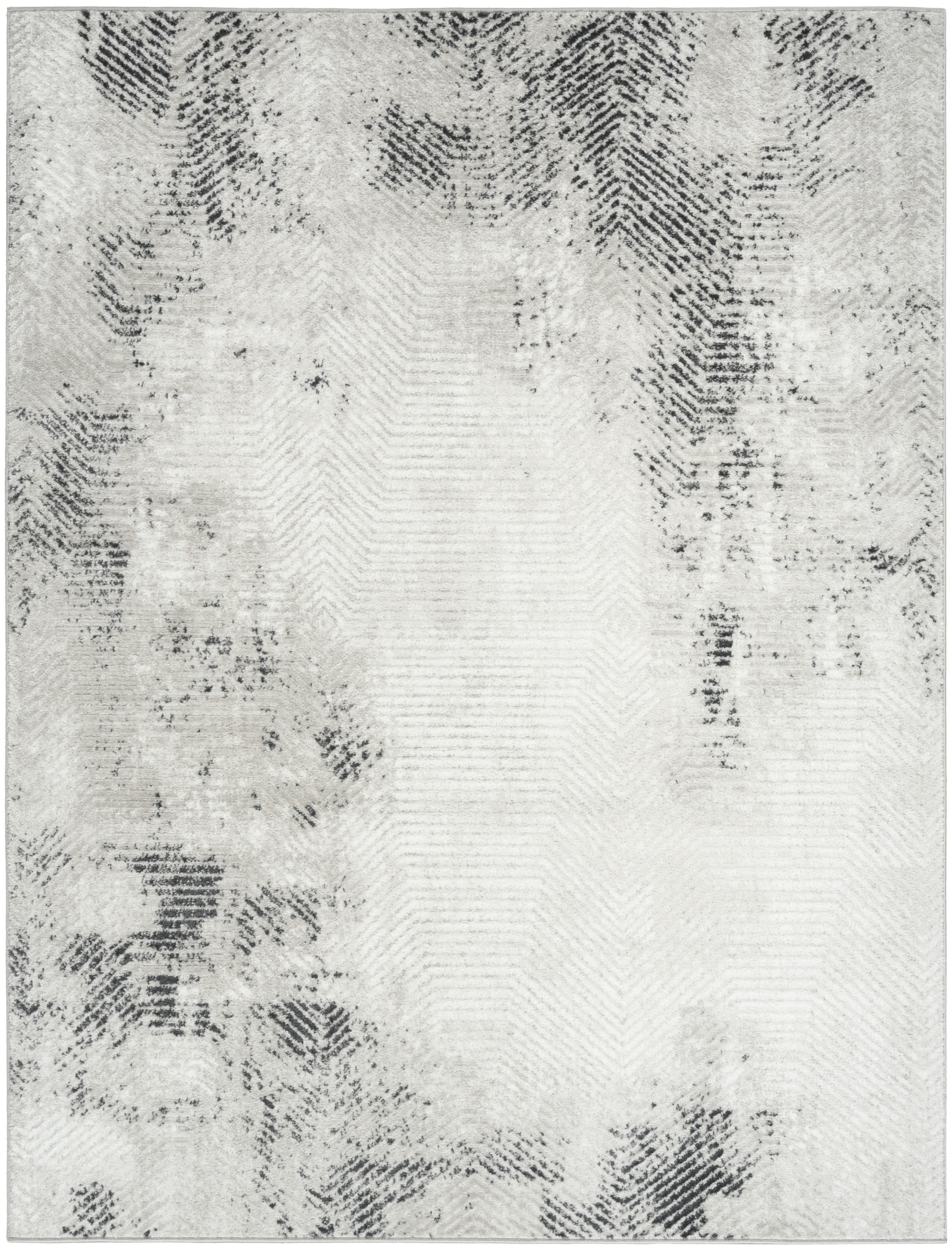 Nourison Dekor 4' x 6' Grey Charcoal Modern Indoor Rug