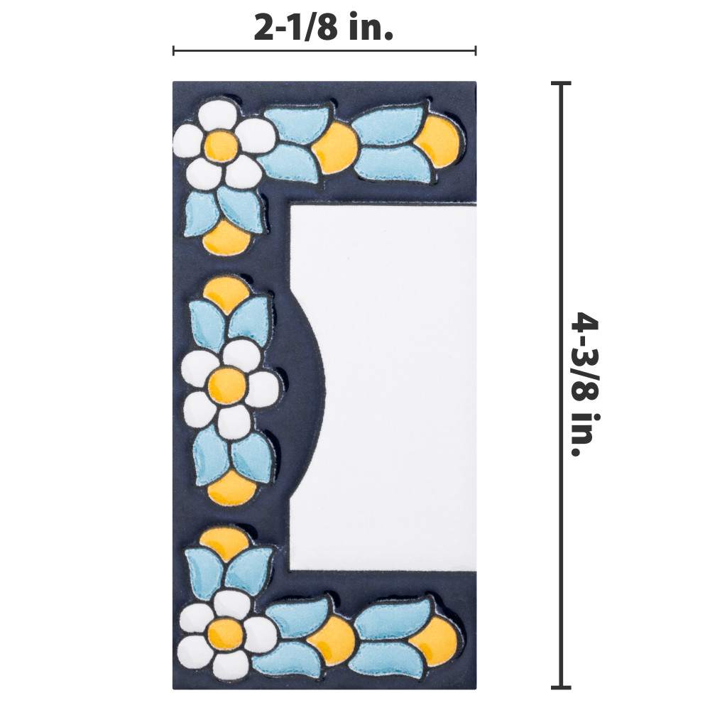 Sevillano Flora Address Accents Edge 2-1/8 in. x 4-3/8 in. Ceramic Wall Trim