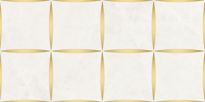 Bondi White 12×24 Gold Decorative Tile Polished