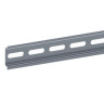 One Symmetric Mounting Rail Perforated Galvanized Steel 7.5 mm Deep