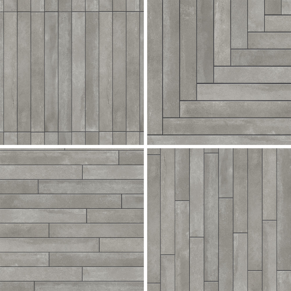 Tucson Dark Grey 1-7/8 in. x 17-3/4 in. Porcelain Floor and Wall Tile