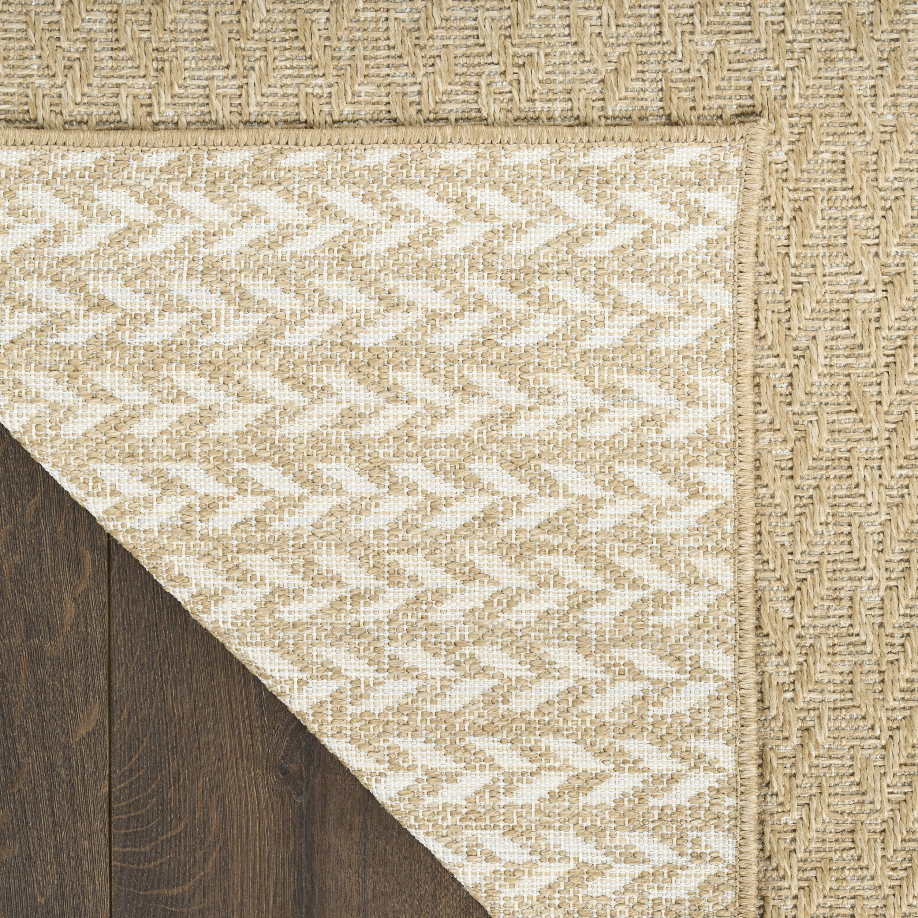 Nourison Tulum 2'2" x 10' Taupe Outdoor Rug