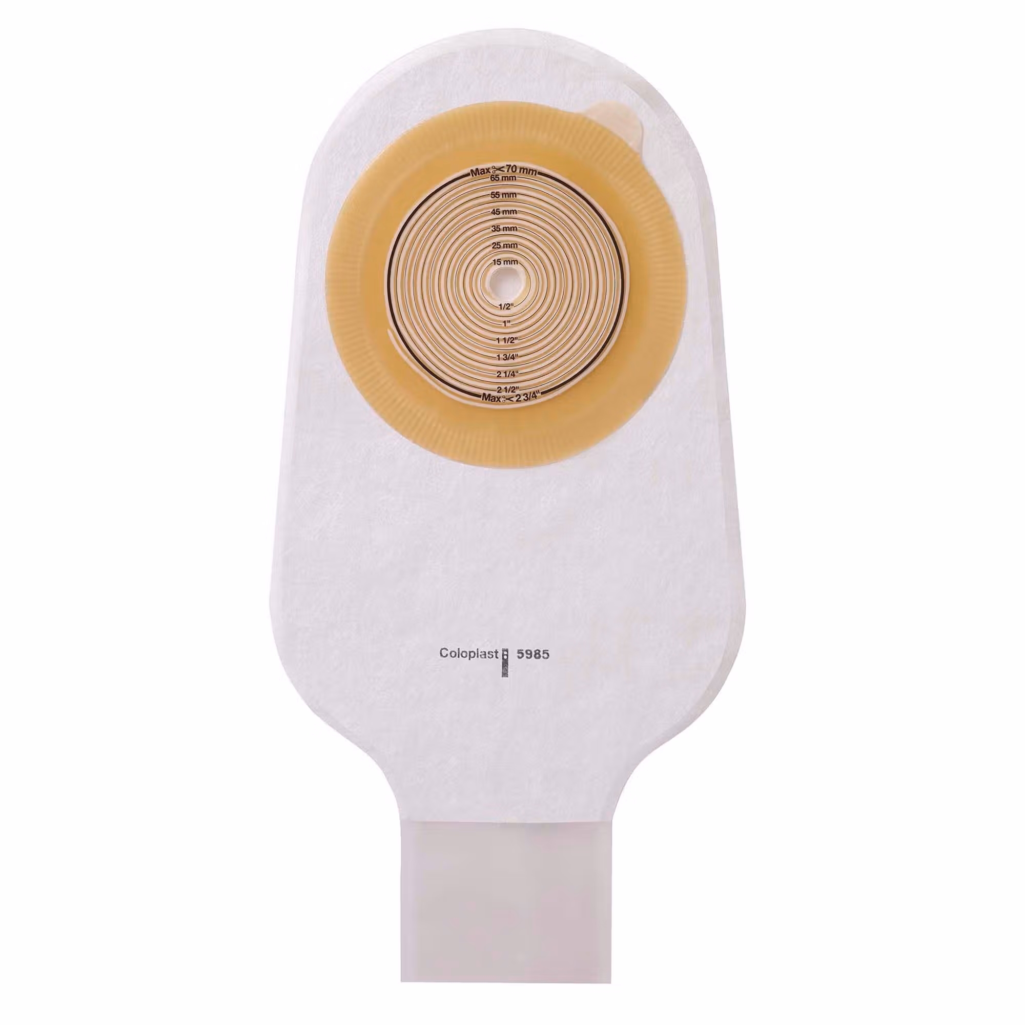 Assura® Flat 1-Piece Transparent Ileostomy Pouch, Cut to Fit 10 – 55 mm Stomas