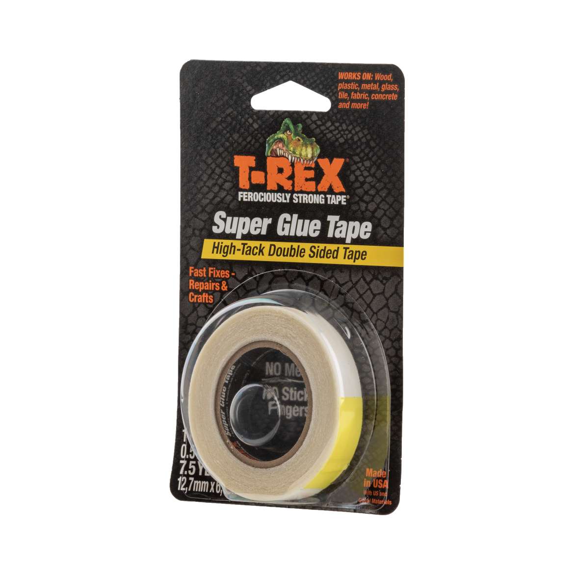 T-Rex® Double Sided Super Glue Tape - Clear, 0.75 in. x 7.5 yd.