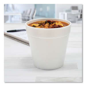 Dart, Hot or Cold Insulated Foam Food Containers, Squat, 16 oz, White