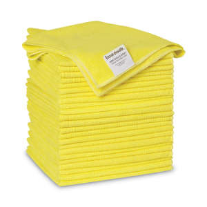 Boardwalk, Microfiber Cleaning Cloth, 16"x16", Yellow