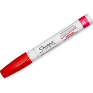 Sharpie® Oil-Based Paint Marker, Medium Point, Red, 1 Count