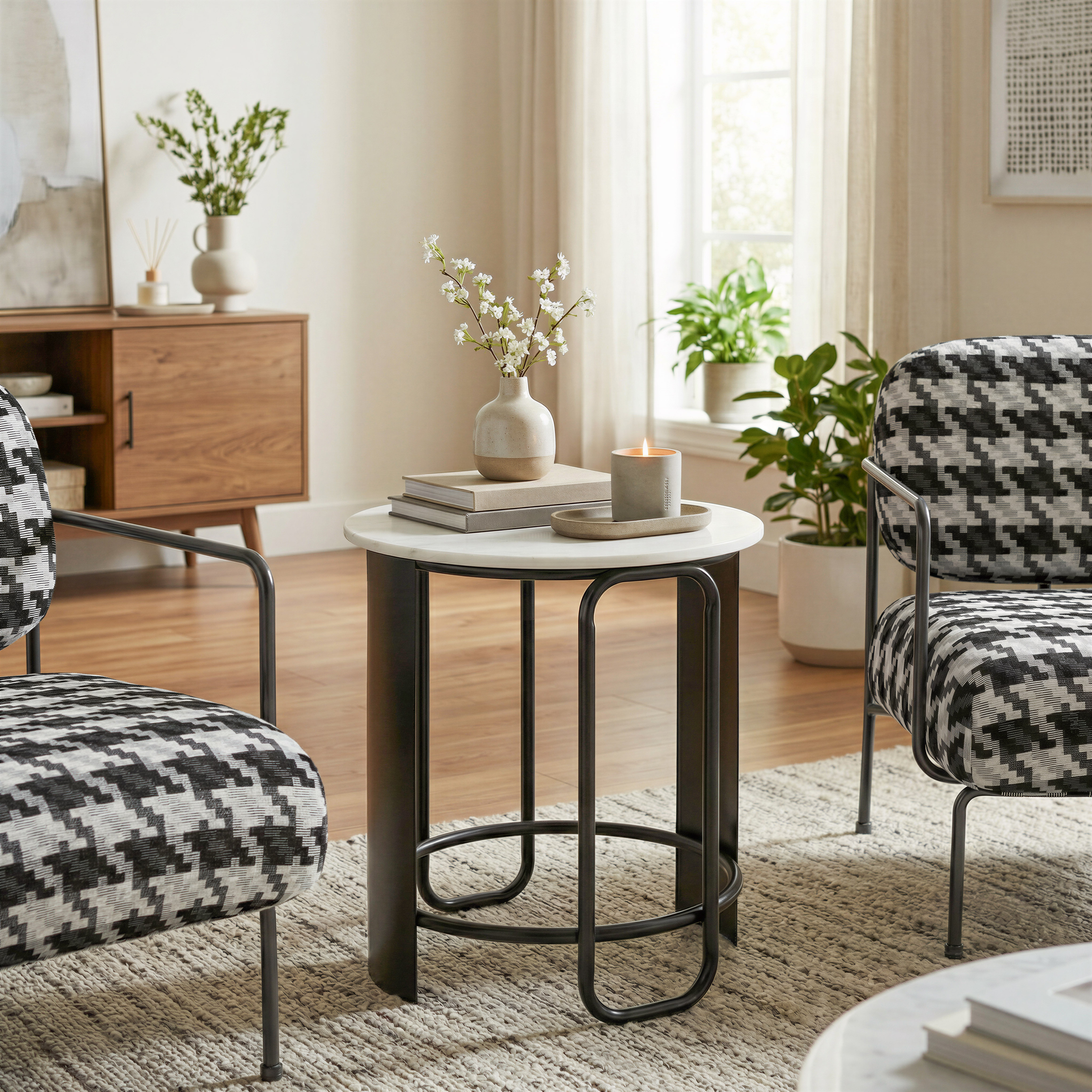 Obel Side Table White & Black product image