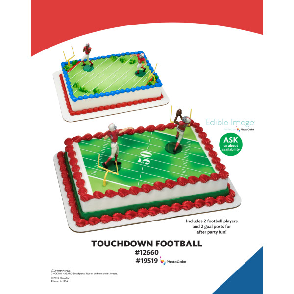 Touchdown Football The Magic of Cakes® PhotoCake® Enhanced Background and Icing Page