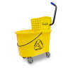 Hillyard, 35qt, Mop Bucket w/ Sidepress Wringer, Yellow