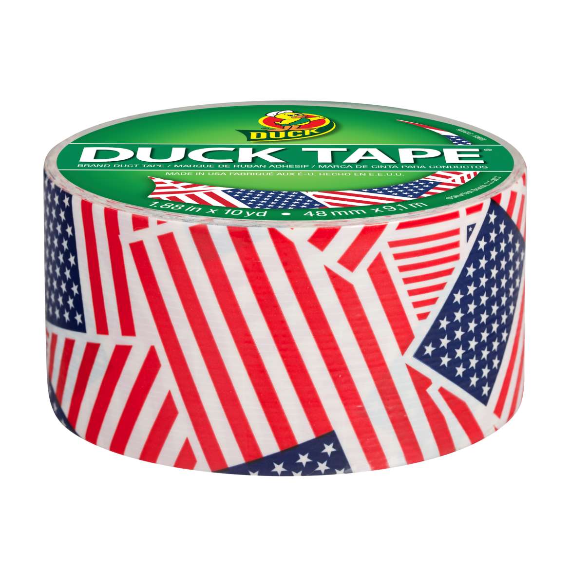 Printed Duct Tape US Flag, 1.88 in. x 10 yd. Duck Brand