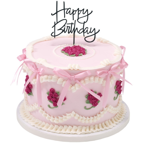 Happy Birthday Black Vertical Layon