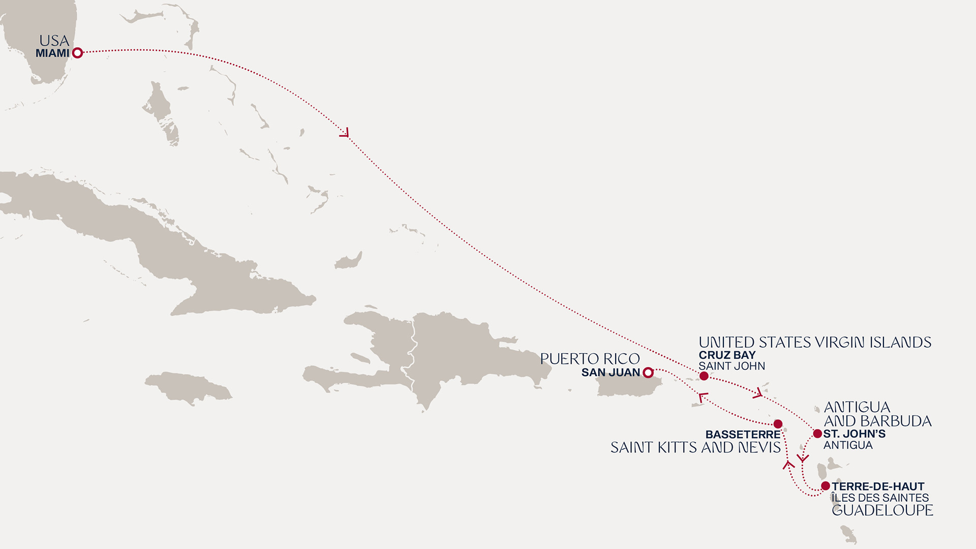 Itinerary map