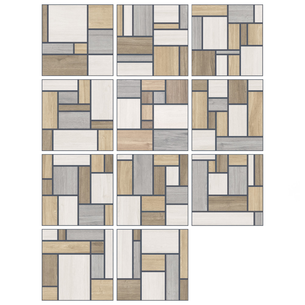 Llama Mondrian 25-5/8 in. x 25-5/8 in. Porcelain Floor and Wall Tile