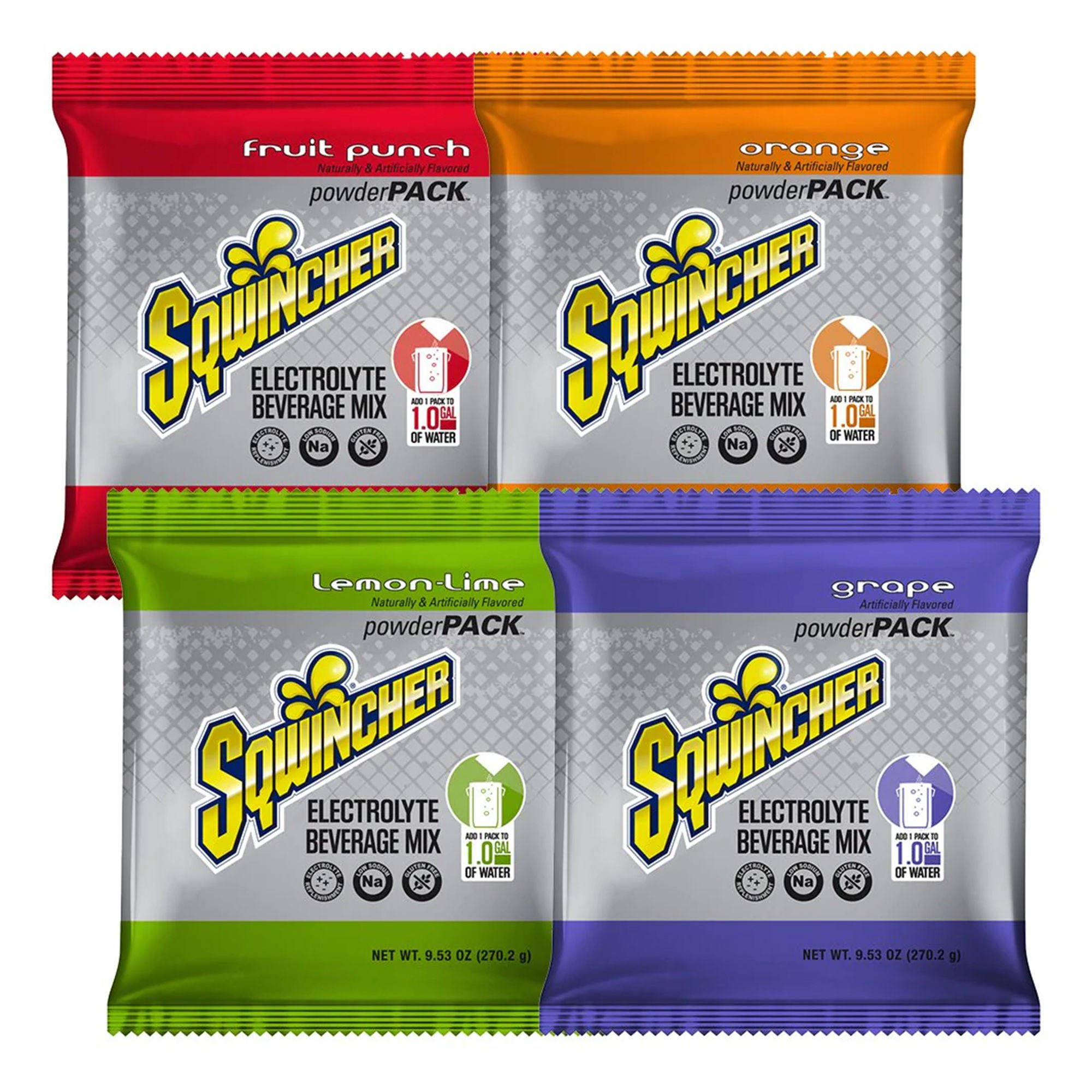 Sqwincher® Powder Pack® Assorted Flavors Electrolyte Replenishment Drink Mix