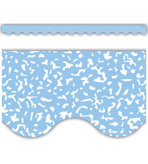 Composition Blue Scalloped Border Trim