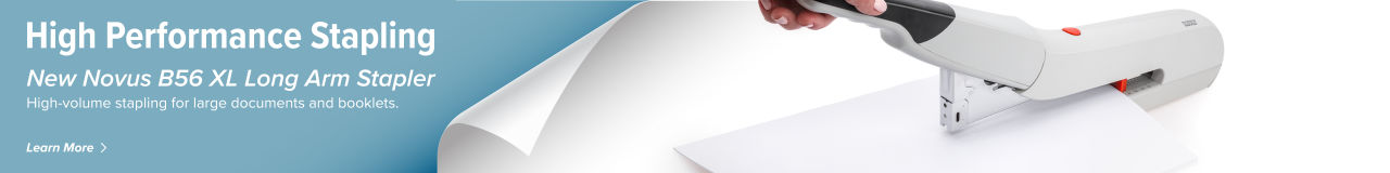 High performance stapling for large documents and booklets.